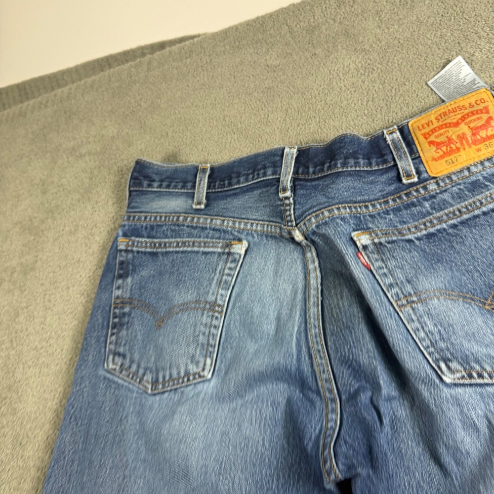 Levis 517 Mens Blue Medium Wash Bootcut Denim Jeans W36 L29